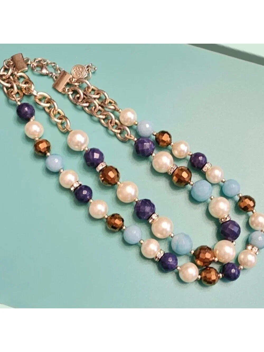 Vintage Double Strand Bill Blass Necklace 16